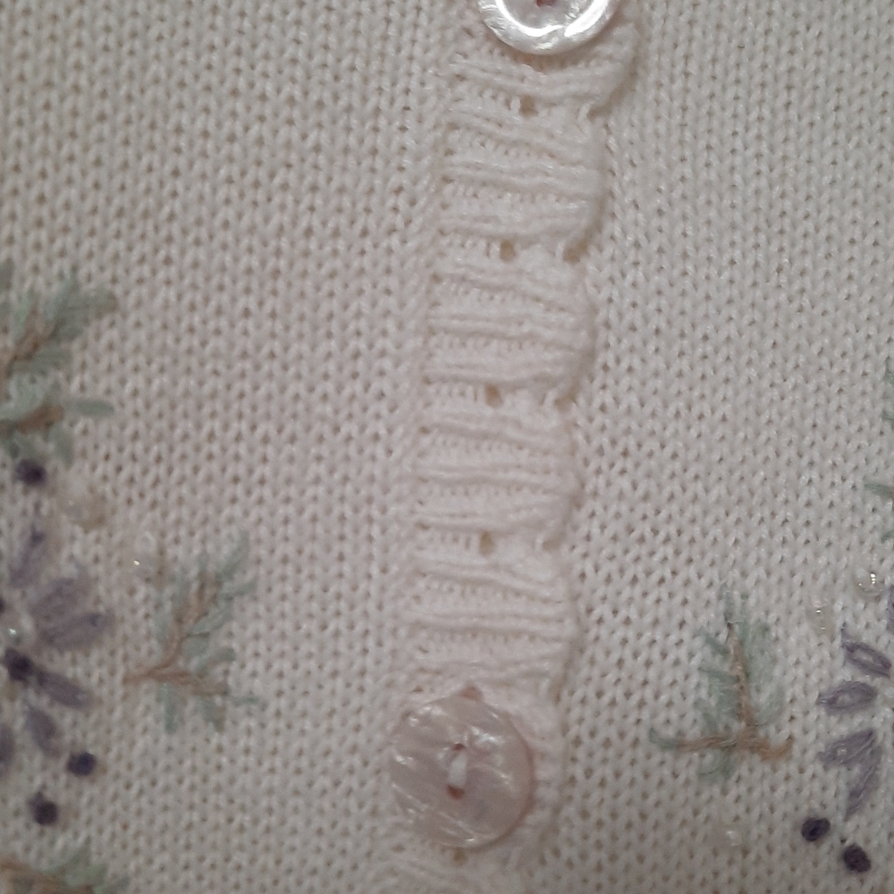 Short Sleeve Button Down Sweater - image 8